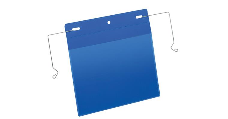 1087058100 Drahtbügeltasche 50 Stück A5 Querformat 210x148 mm blau