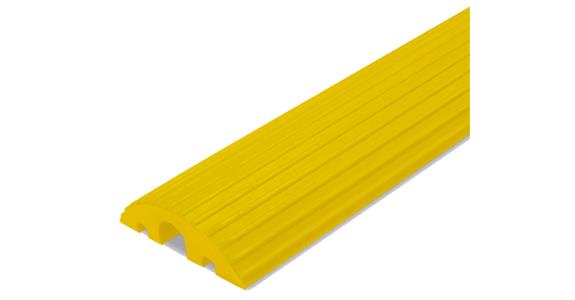 Cable bridge yellow flexible rubber 3 channels black 210x1200x65 mm