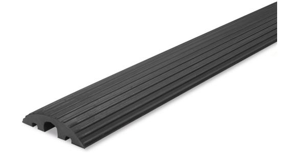 Cable bridge black flexible rubber 3 channels black 210x1200x65 mm