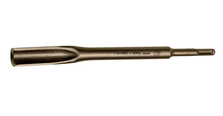 Hollow gouging chisel with SDS-plus chuck L 250 mm W 22 mm in heat-treated steel