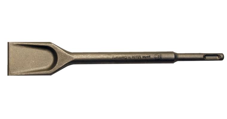 Spade chisel with SDS-plus chuck length 250 mm width 40 mm in heat-treated steel