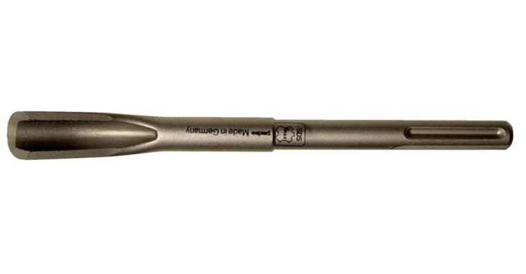 Hollow gouging chisel w. SDS-max chuck, L 300mm, W 22mm in heat-treated steel