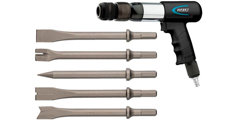 Pneumatic chisel set type 9035H76 incl. 5 chisels