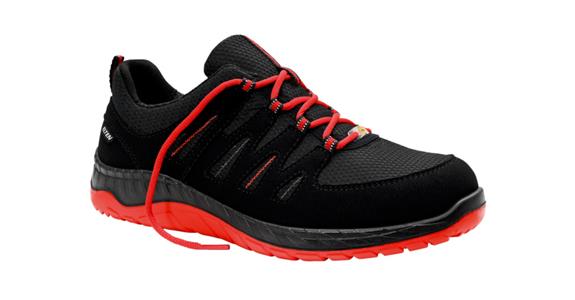 Low-cut safety shoe Maddox Black-Red Low S3 ESD size 37
