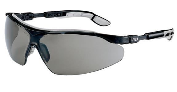 Schutzbrille i-vo, Rahmen schwarz/grau, Scheibe grau getönt, UV 400