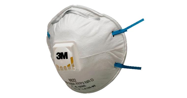 Breathing mask product series 3M™ 8000 product type 8822 FFP2 NR D PU=10 pcs