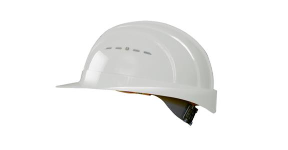 Construction hard hat EuroGuard 4-point 30 mm Euro slot mount size 53-61 cm white