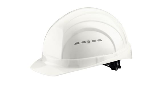 Construction hard hat EuroGuard 6-point 30 mm Euro slot mount size 53-61 cm white