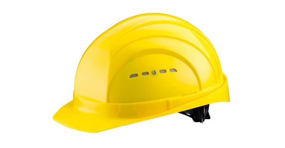 Construction hard hat EuroGuard 6-point 30mm Euro slot mount size 53-61cm yellow