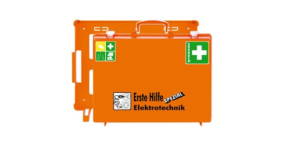 Job-specific first aid case for electrical engineering 400x300x150 mm