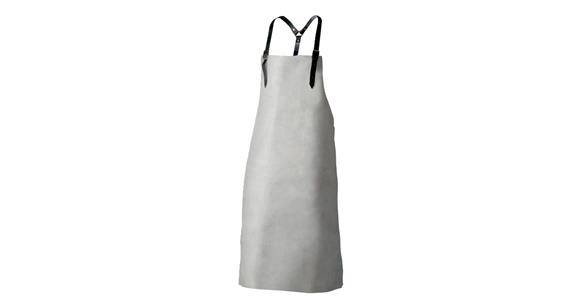 Leather apron grey 100x80 cm
