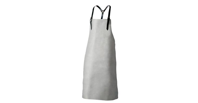 Leather apron grey 100x80 cm