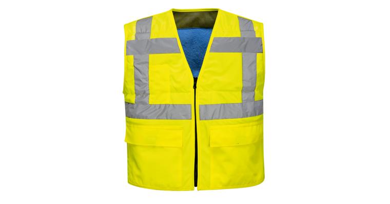 Hi-vis cooling vest bright yellow size S/M