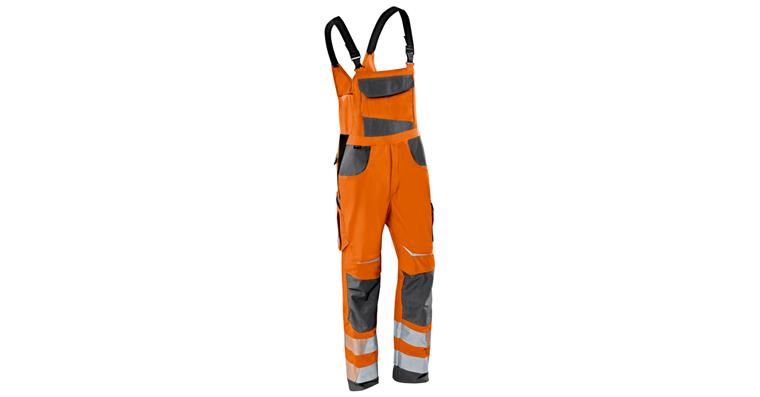 Warnschutz-Latzhose REFLECTIQ orange/anthrazit Gr.102