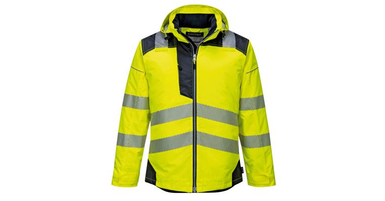 Warnschutz-Regenjacke PW3 gelb/schwarz Klasse 3 Gr.XL