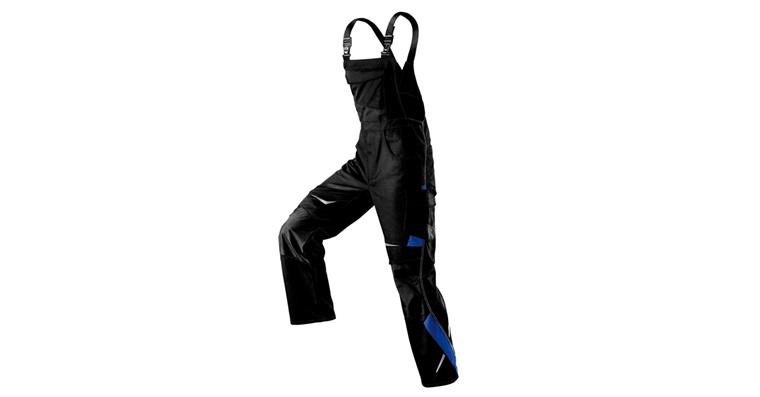 Latzhose PULSSCHLAG schwarz/kornblau Gr.106