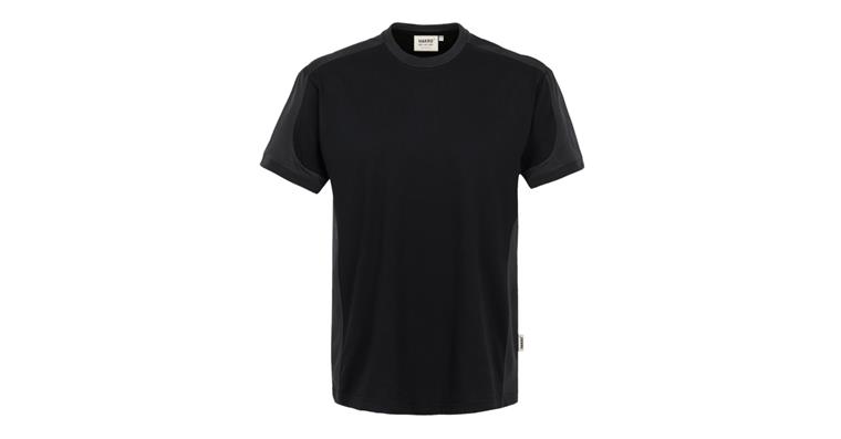 T-Shirt Contrast Mikralinar® schwarz/anthrazit Gr.XXL