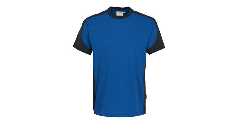 T-Shirt Contrast Mikralinar® royal/anthrazit Gr.XS