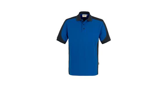 Polo-Shirt Contrast Mikralinar® royal/anthrazit Gr.M