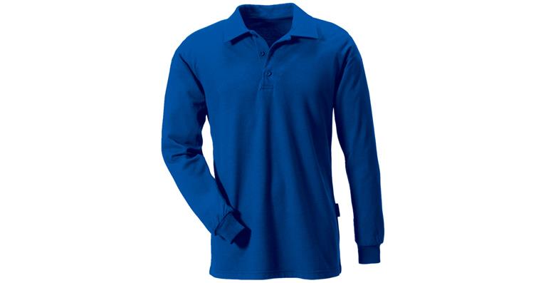 Poloshirt langarm flammhemmend kornblau Gr.S