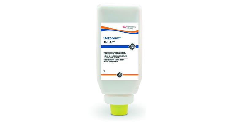 Skin protection cream Stokoderm® Aqua Pure 1000 ml soft bottle