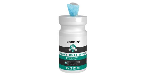 Reinigungstücher Lordin® Heavy Duty Wipes Dose mit 80 Tüchern