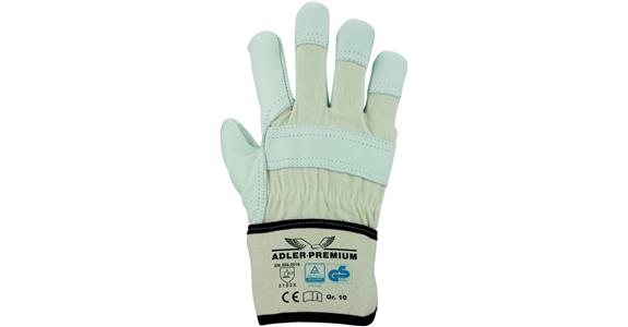 Rindvollleder-Handschuh Adler Premium VE=12 Paar Gr.9