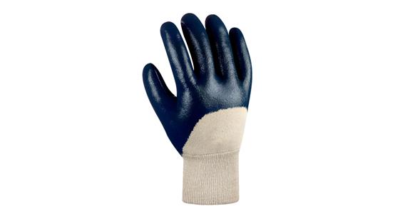 Cotton knitted glove nitrile coating with cuff pack = 12 pairs size 10