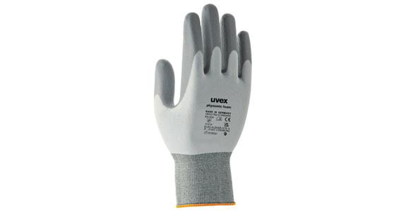 Polyamide knitted glove uvex phynomic foam PU=10 pairs size 9