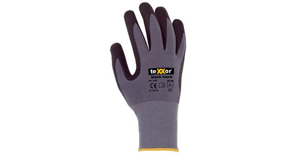Nylon knitted glove black Touch® pack = 12 pairs size 8