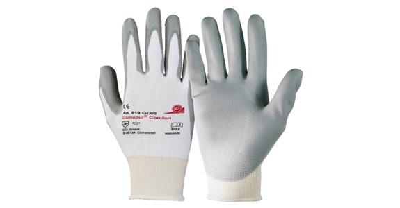 Polyamide knitted glove Camapur® Comfort 619 PU = 10 pairs size 9
