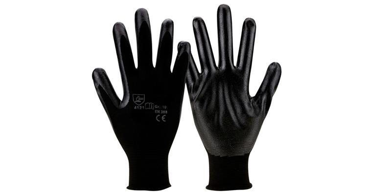 Polyamid-Strickhandschuh Nitril Black VE=12 Paar Gr.10