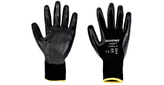 Polyamide knitted glove Polytril™ Black PU = 10 pairs size 11