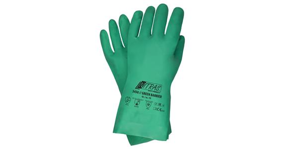 Chemical protective glove Green Barrier PU=12 pairs size 10