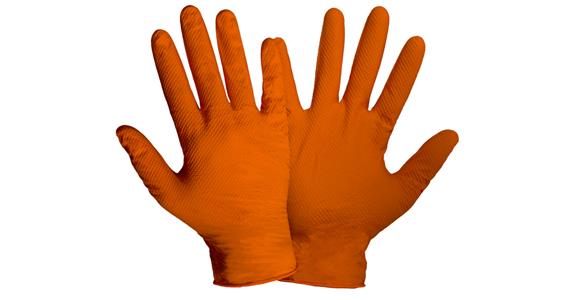 Disposable gloves nitrile diamond orange powder-free box = 50 pieces size M