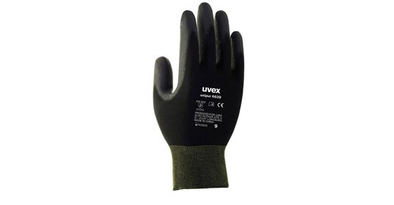Knitted glove nylon/PU Unipur 6639 size 9