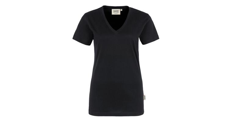 Damen-V-Shirt Classic schwarz Gr. S