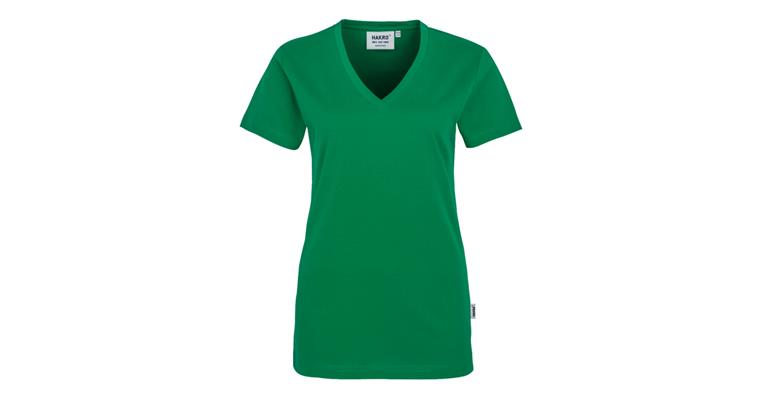 Damen-V-Shirt Classic kellygrün Gr. M