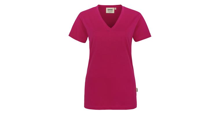 Damen-V-Shirt Classic magenta Gr. XL