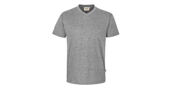 V-Shirt Classic grau meliert XL