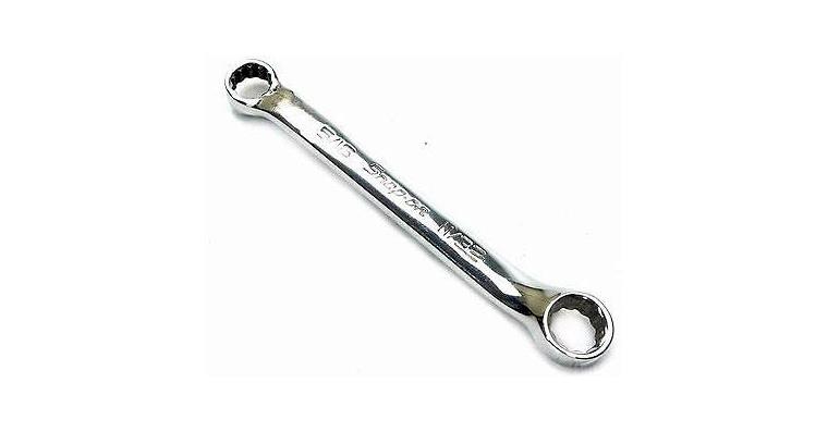 Bi-hexagon double box-end wrench 5/16 inch x 11/32 inch