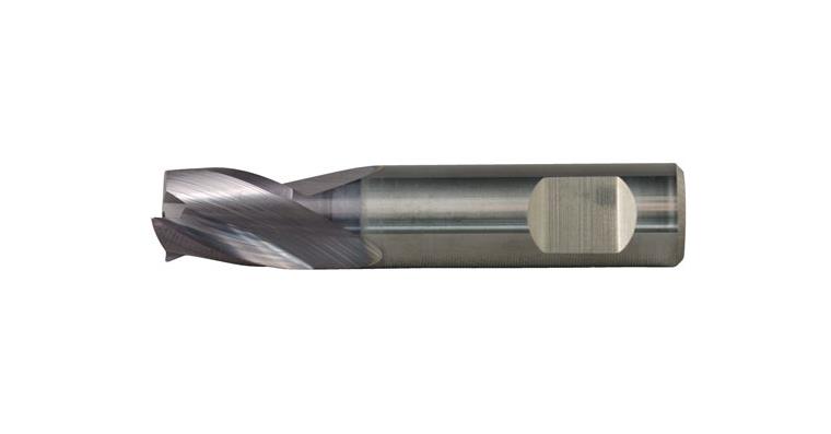 SC mini end mill dia. 8mm 30° TiAIN Z 3 DIN 6535HB x-short with clamp. surface