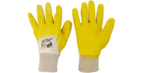 Yellow nitrile glove 03400 size 7, pack = 12 pairs