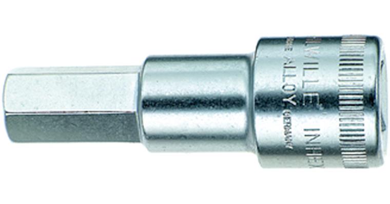 STAHLWILLE screwdriver bit, 8 mm, 1/2 inch, length 140 mm for hexagon socket