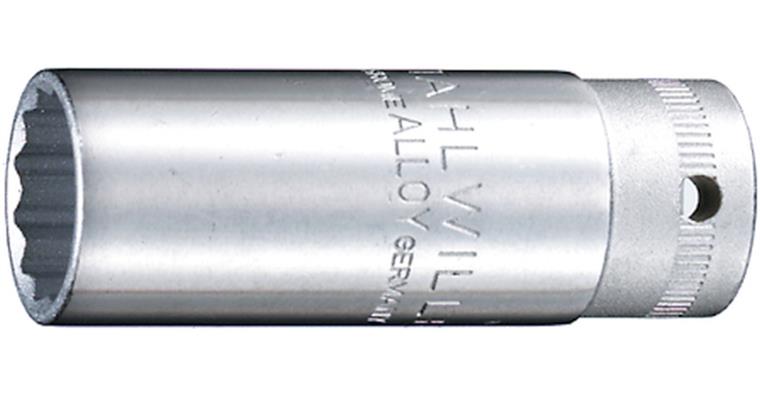 Zündkerzen-Einsatz mit Gummieinsatz 16 mm 3/8' lang, Doppelsechskant
