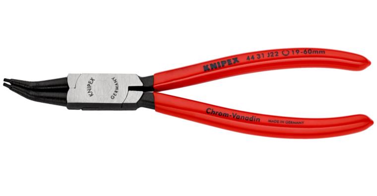 Sicherungsringzange J22 180 mm 45 Grad abgewinkelt für Innenringe