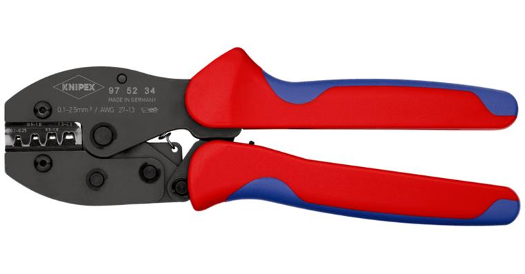 KNIPEX Crimpzange PreciForce 220 mm brüniert unisolierte offene Steckverbinder