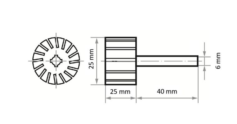 Schleifbandträger zylindrisch STZY 02525.06 H