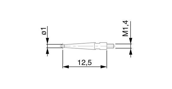 TESATAST Messtaster 1 mm Durchmesser hartmetallbestückt Typ Y60/1W