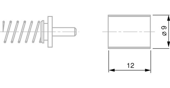 TESA Druckfeder und Zwischenring für pneumatische Antastung 1,60 N